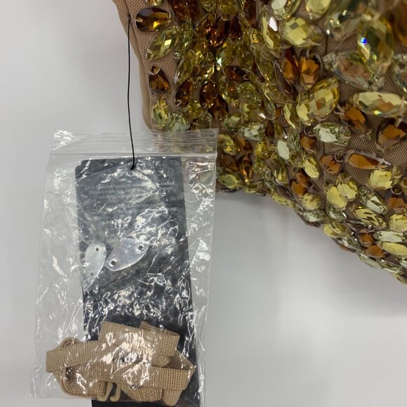 Marciano Bustier Selena Bra Top Bead Rhinestone Strapless Crop NWT - Picture 9 of 15